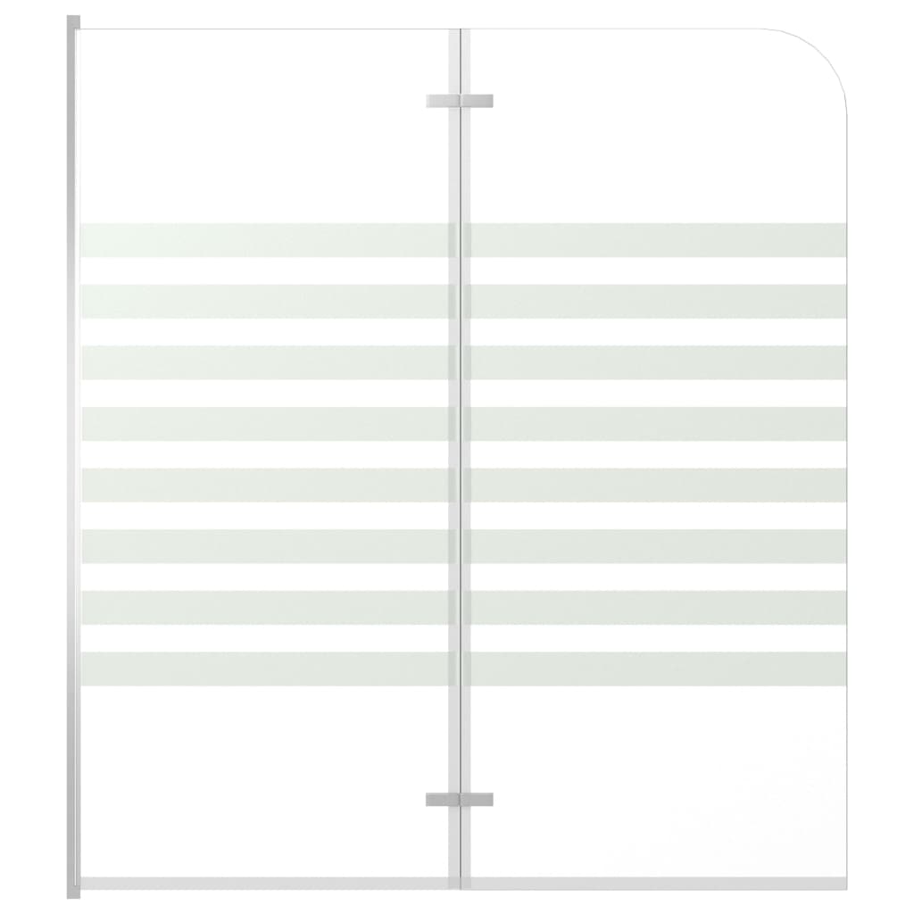 vidaXL Mampara de ducha de vidrio templado a rayas 120x140 cm