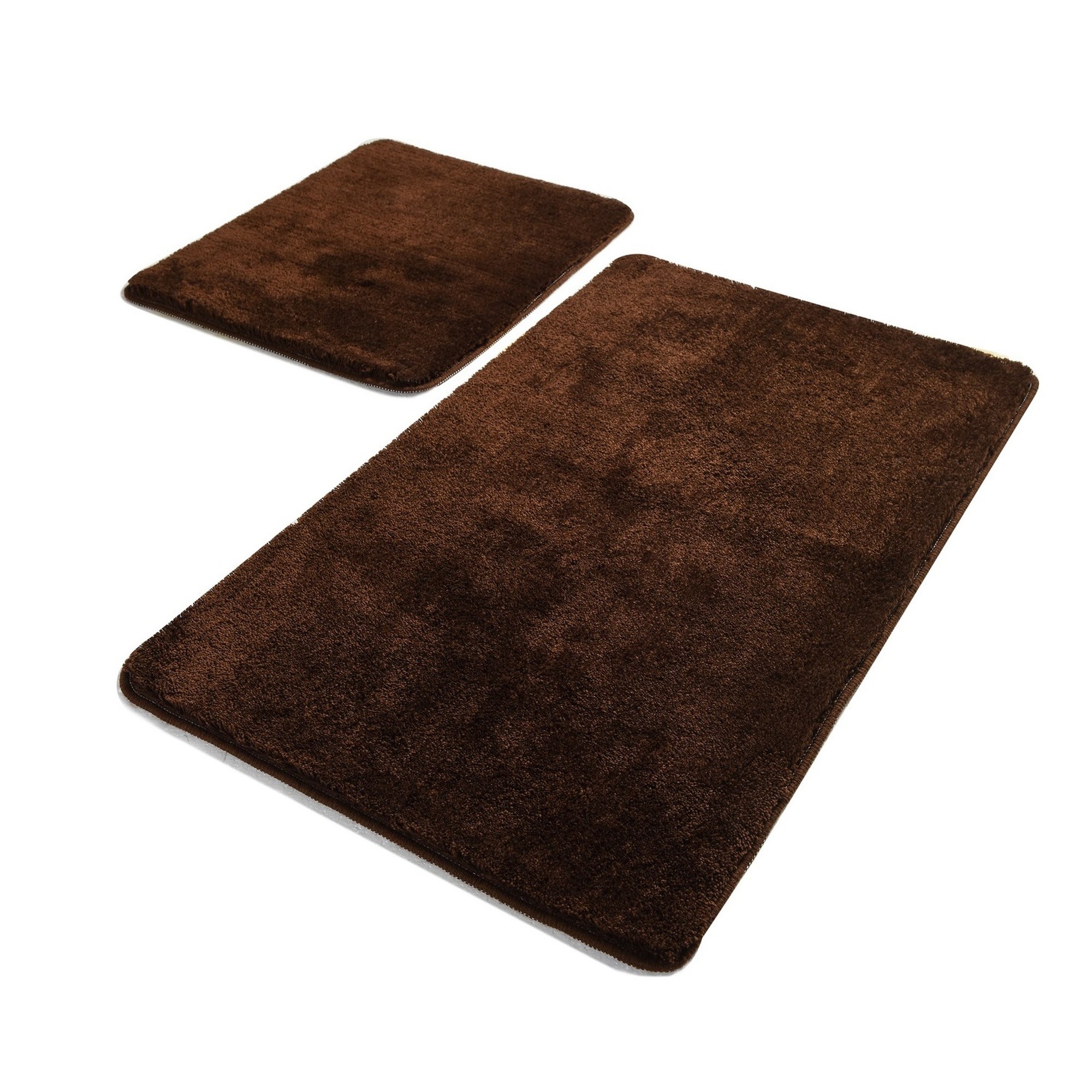 Wellhome - Set de Alfombras de Baño Marrón - Antibacteriano | Antideslizante | Lavable a Máquina