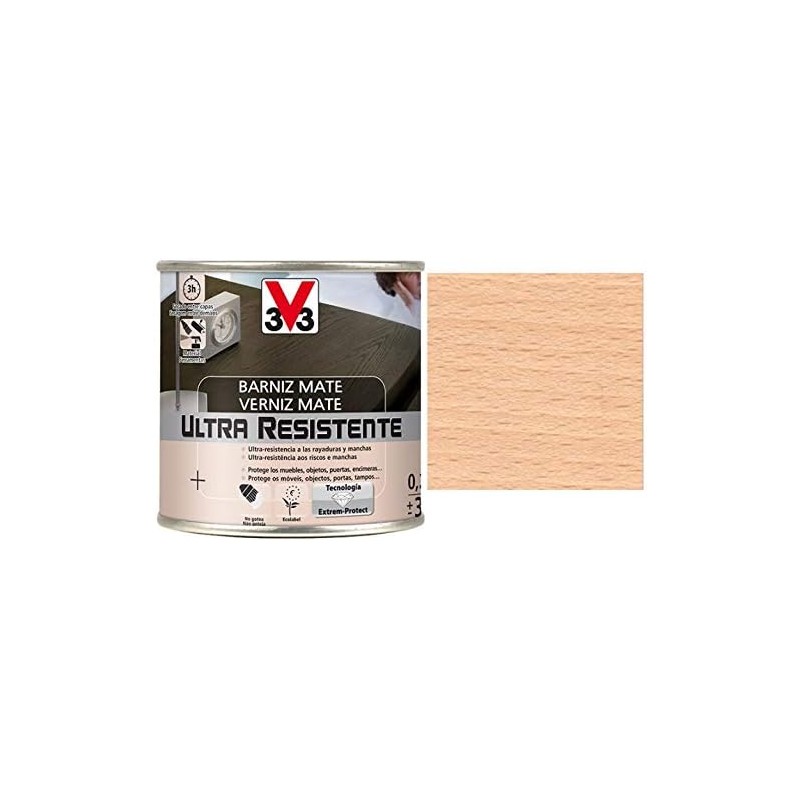 V33 BARNIZ INTERIOR AGUA MATE INCOLORO 250ML