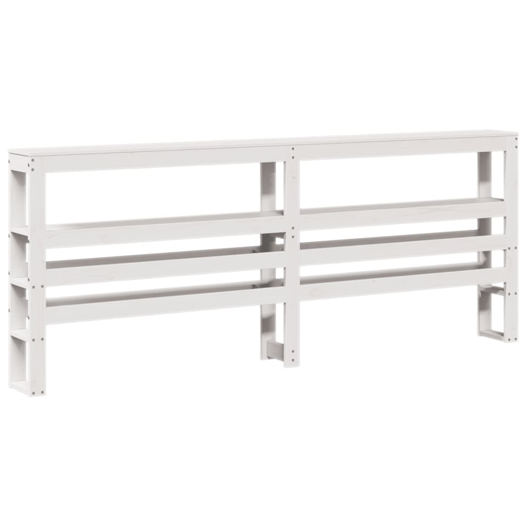 vidaXL Cabecero de cama con estantes madera maciza pino blanco 180 cm