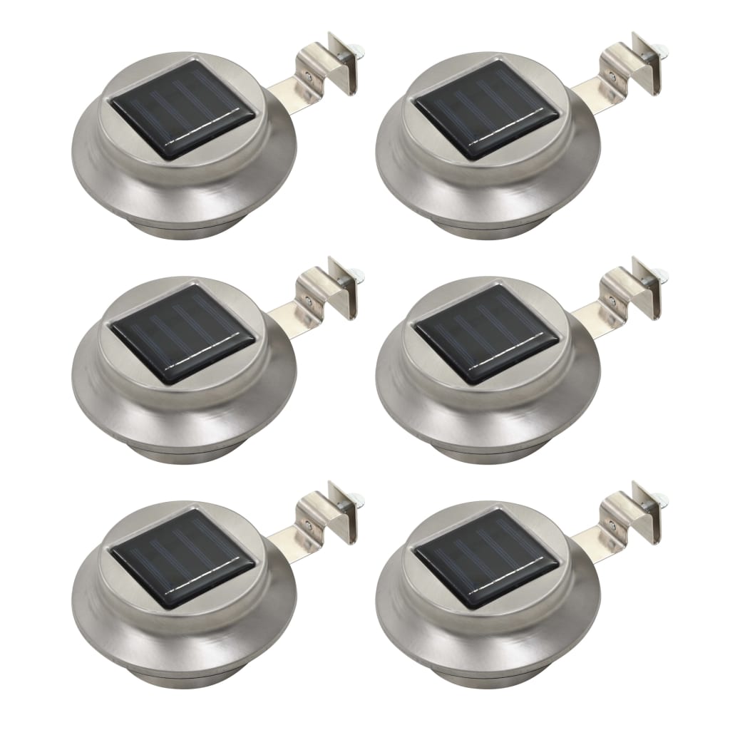vidaXL Lámparas Solares LED Exterior Redondas Blanco Iluminación Casa Cantidad 6 unidades, 12 unidades