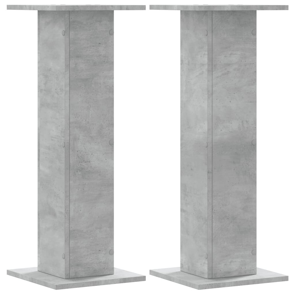 vidaXL Soportes altavoces 2 uds madera 30x30x80 cm Color Gris hormigón,  Gris sonoma,  Blanco y mas
