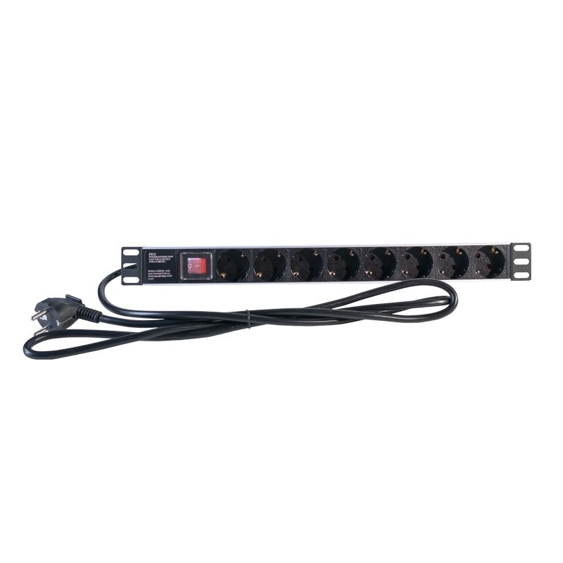Regleta 2LAN 19" 8 Schukos Interruptor PDU