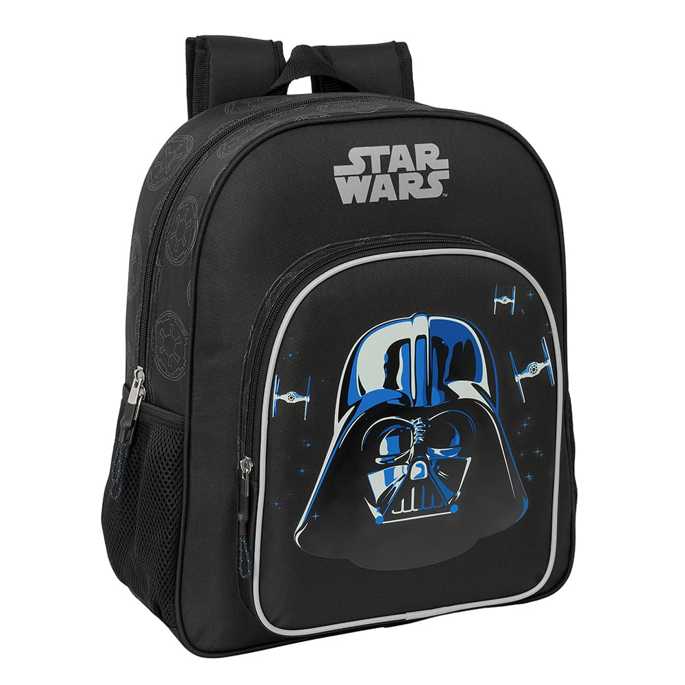 SAFTA | Mochila Grande con Ruedas Star Wars Compact Evolution Extraíble, Ergonómica y Acolchada, Bolsillo Frontal Gran Formato, Laterales Portabotellas, Cremallera Doble Tirador, Asa Superior