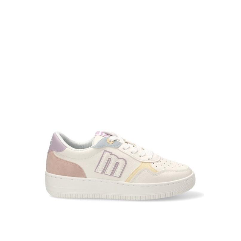 Zapatillas Casual Mustang - Mujer - Suela Plana - Modelo 60724 - Color Blanco