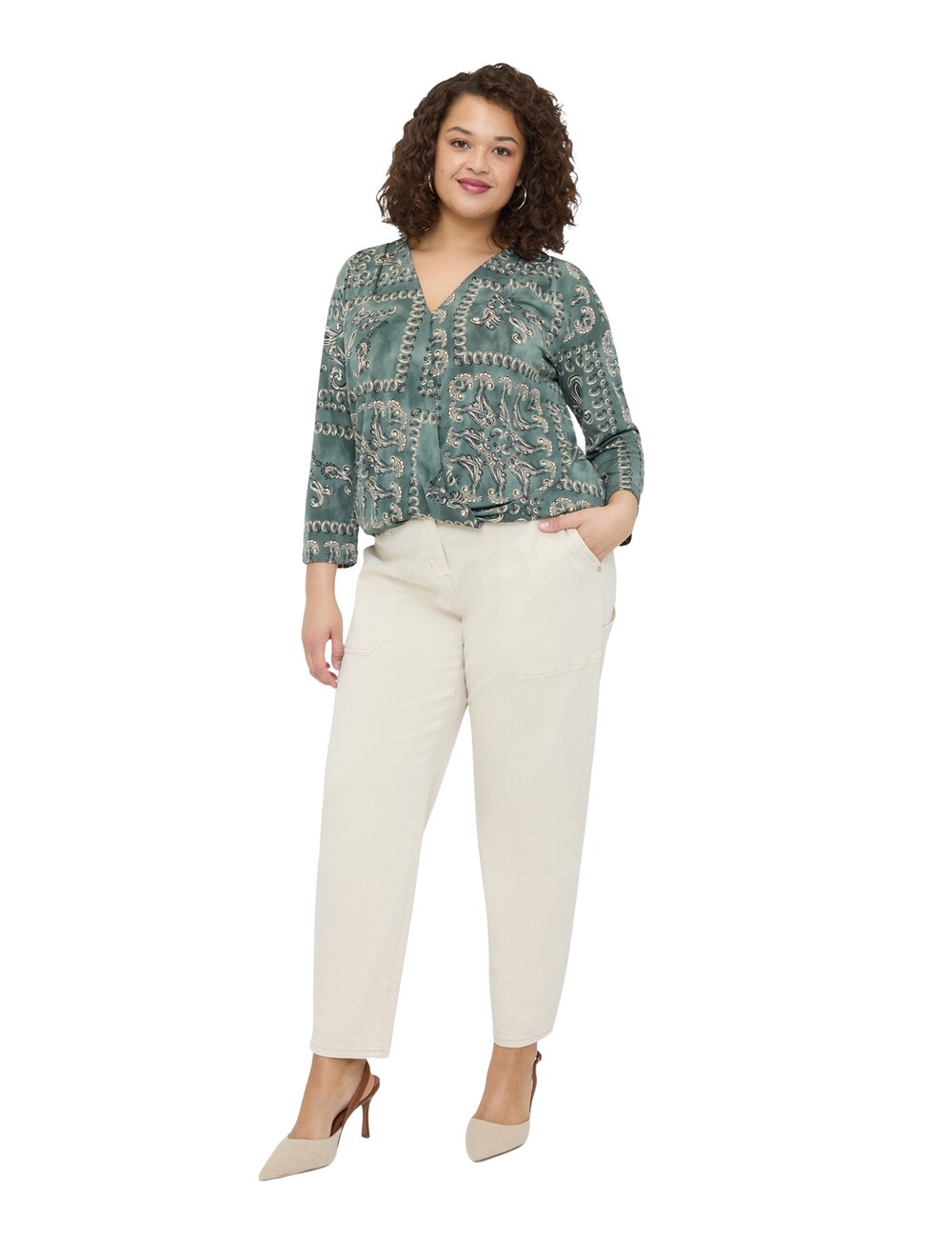 Fiorella Rubino - Camiseta de jersey con estampado paisley