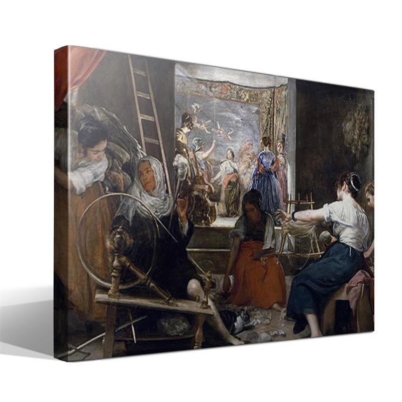 Cuadro Canvas Las Hilanderas de Diego Velázquez - Alta Resolución - Lienzo 100% Algodón - Bastidor Reforzado - Obra de Arte