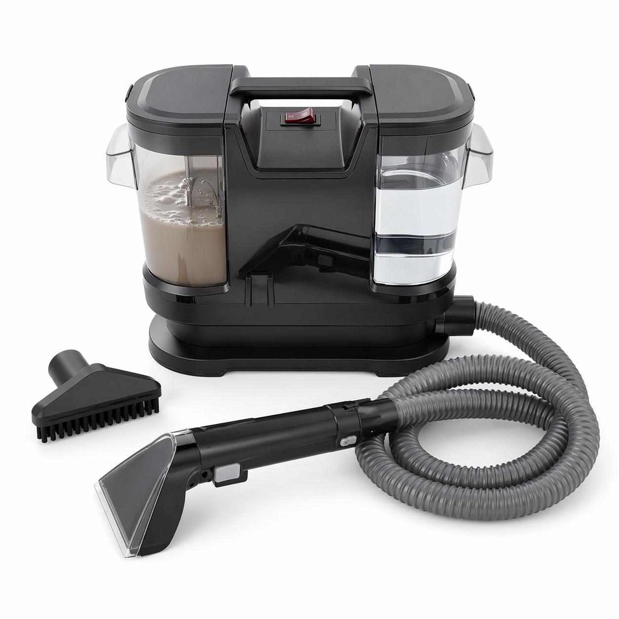 Aspirador de Agua | Limpiador Tapicerías Profesional | 450W Potente Succión | Limpieza en Seco y Húmedo | Cable de 5 metros | Sofás Alfombras Coches | Depósito Doble 1.8L + 0.8L | Aspiradora Portátil