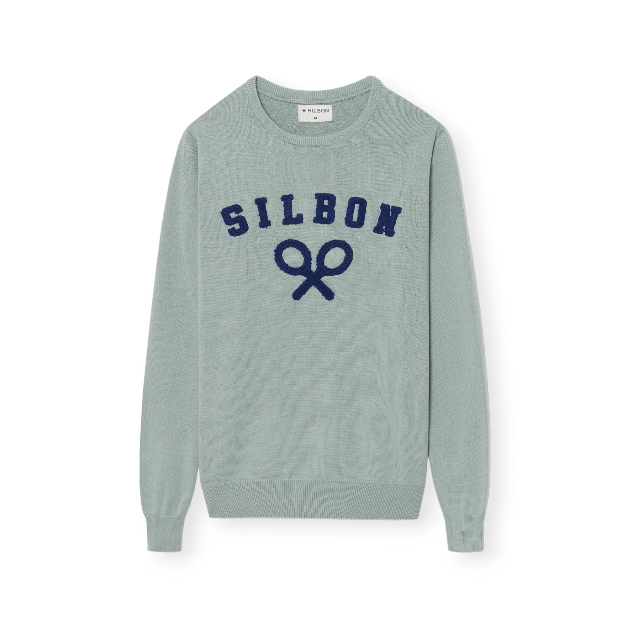 Sudadera letras silbon vibes azul marino