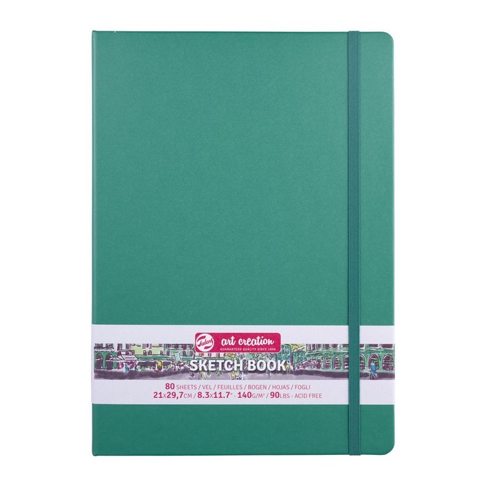 TALENS CUADERNO BOCETOS 21X30CM 140G 80 HOJAS VERDE BOSQUE BLOC TAC 21x29x2 Cms.