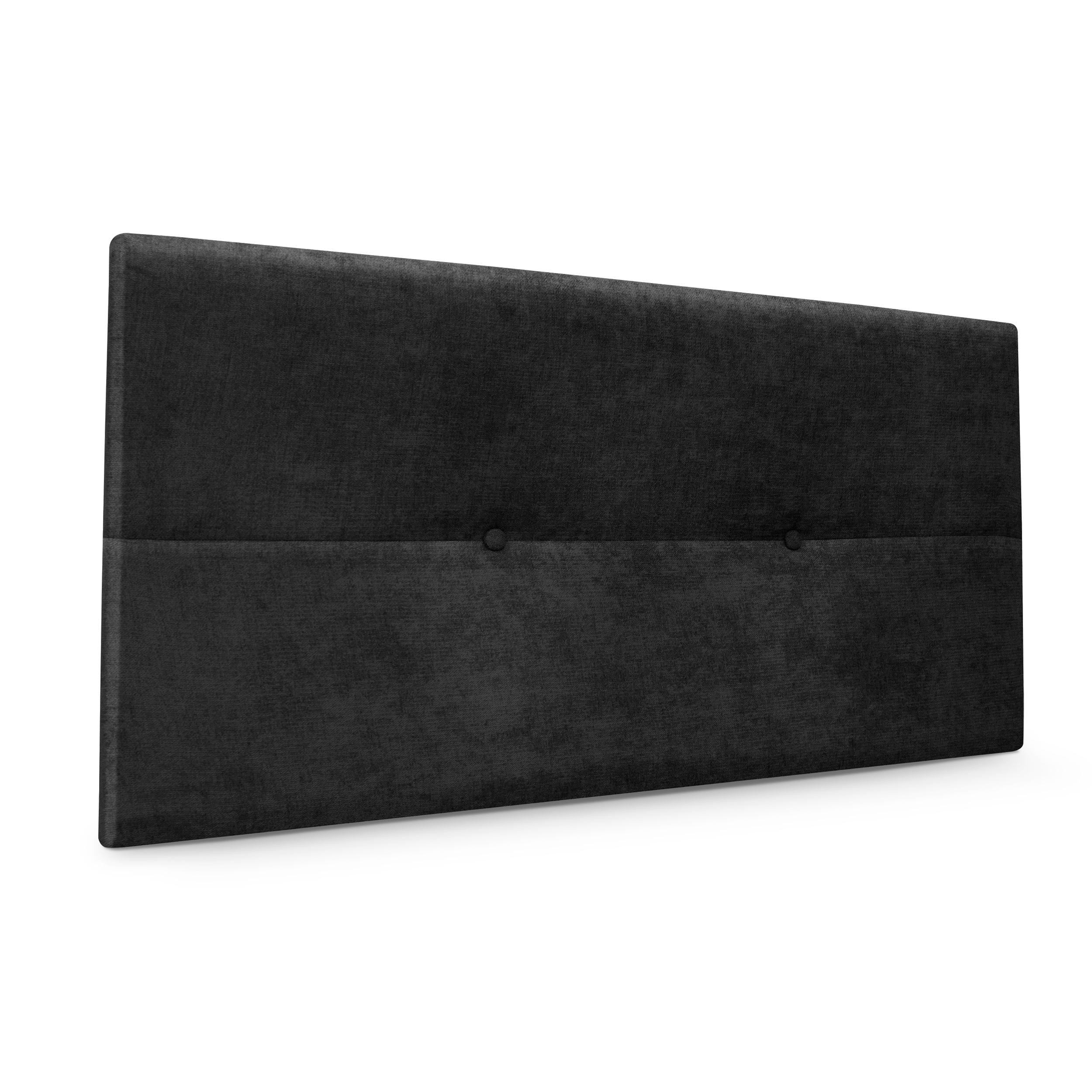 DHOME Cabecero de Polipiel o Tela AQUALINE Pro cabeceros Cabezal tapizado Cama Lujo (Negro Tela)