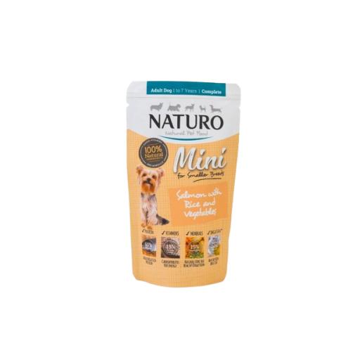 Naturo Comida Húmeda de Salmón y Arroz para Perros de Raza Mini - 150 GR