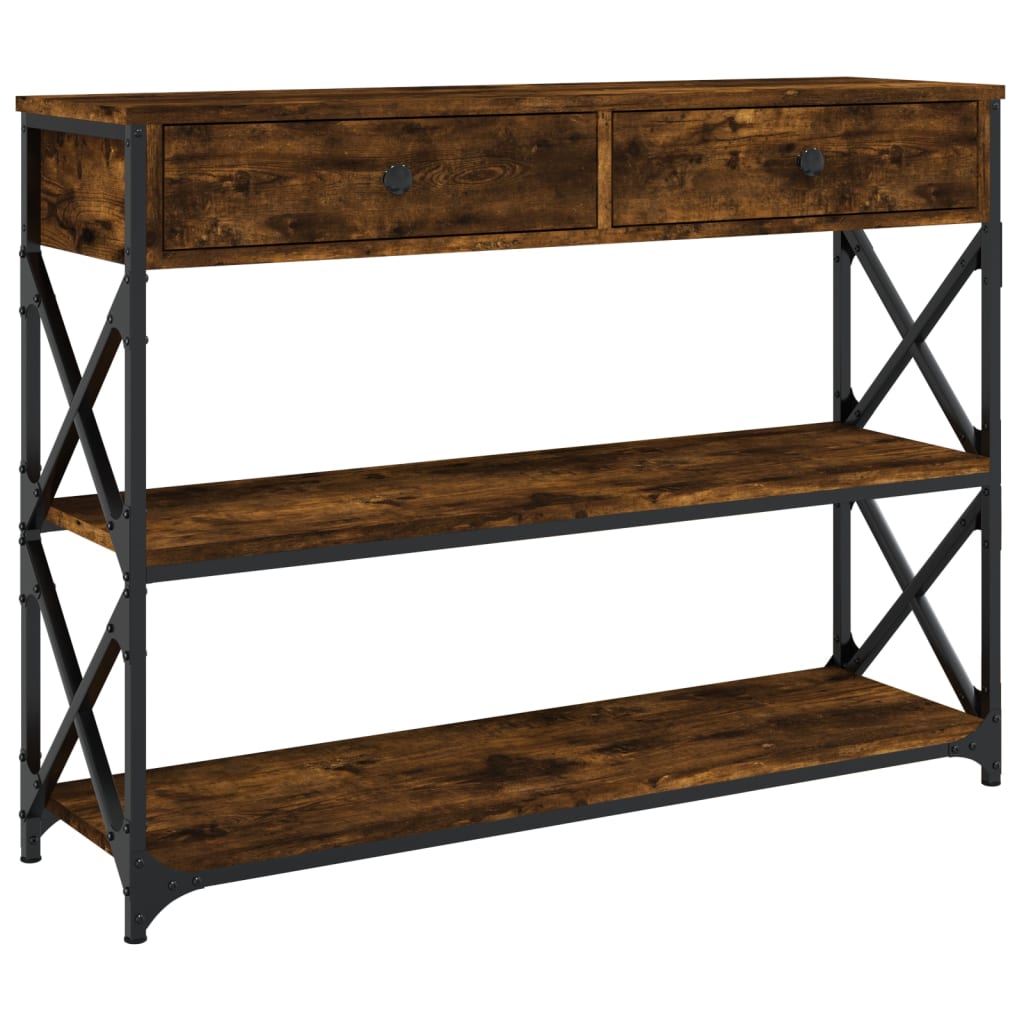 Vidaxl Mesa Consola Madera de Ingeniería 100x28x75 Cm Negro