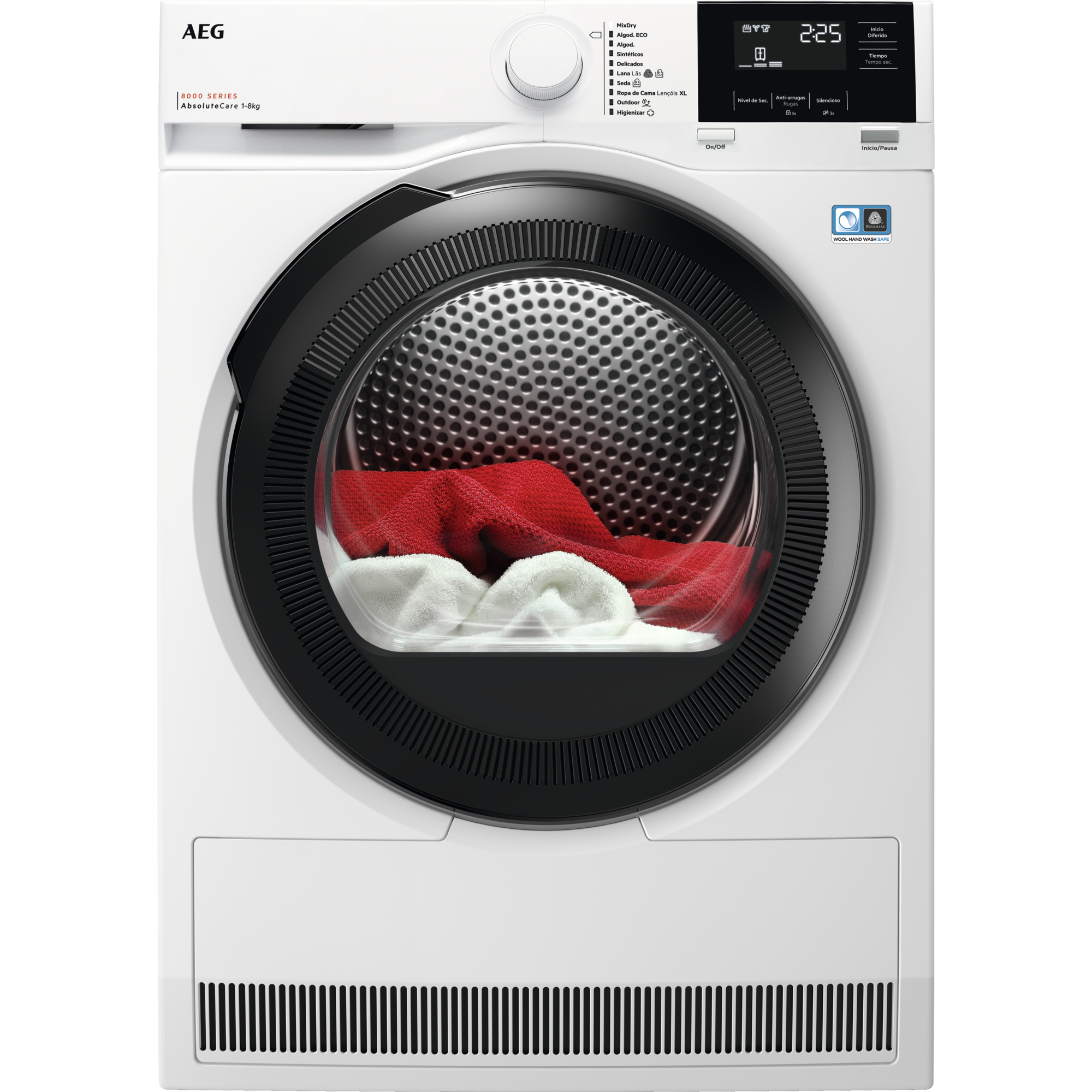 AEG - Secadora con Bomba de Calor Serie 8000 AbsoluteCare de 8 kg - TR818A4OB