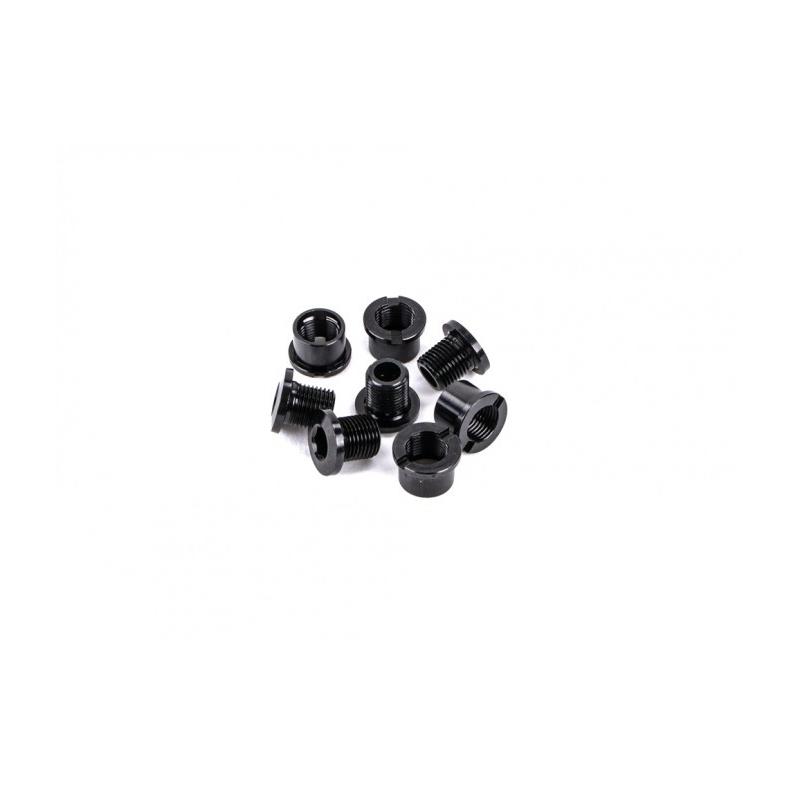 Race Face - Pack 4 Tornillos/Tuercas M8X8.5 para Reparación de Bicicletas, compatible con componentes Race Face y sistemas de montaje estándar en ciclismo de montaña y carretera