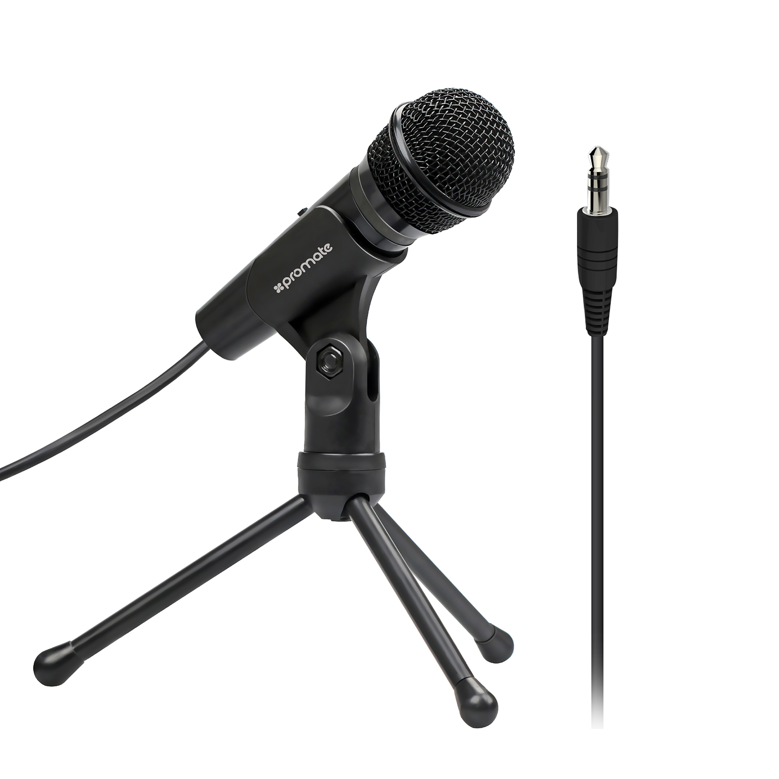 Promate Tweeter-9 Micrófono de condensador Estéreo conector AUX 3,5 mm para PC