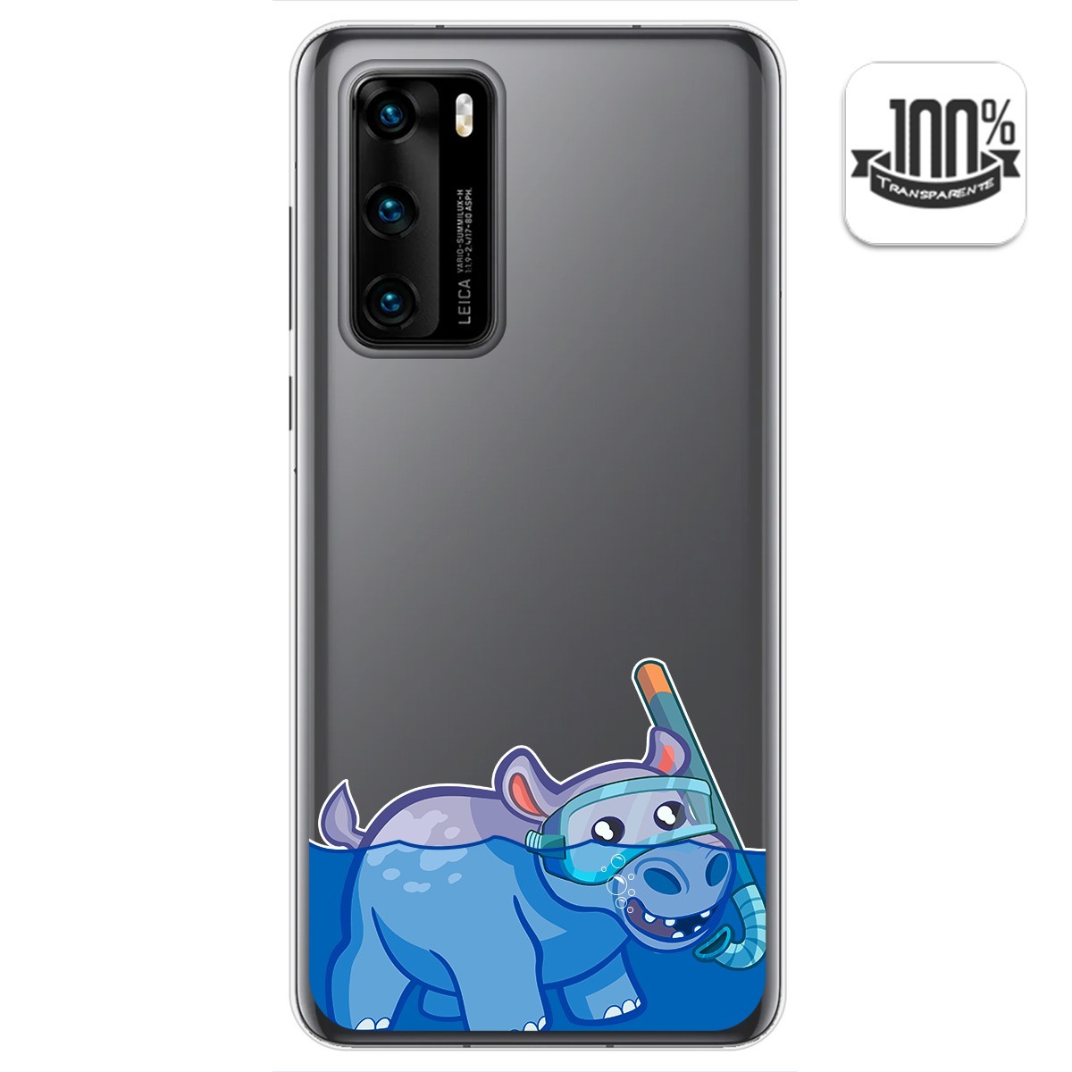 Tumundosmartphone Funda Gel Transparente para Huawei P40 diseño Hipo Dibujos