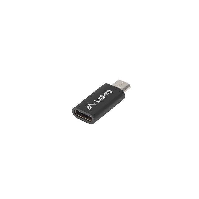 Adaptador lanberg usb 2.0 tipo-c f-micro-b macho negro