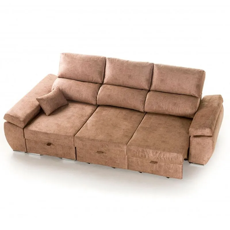 Sofá chaiselongue Índico 3 plazas con arcón