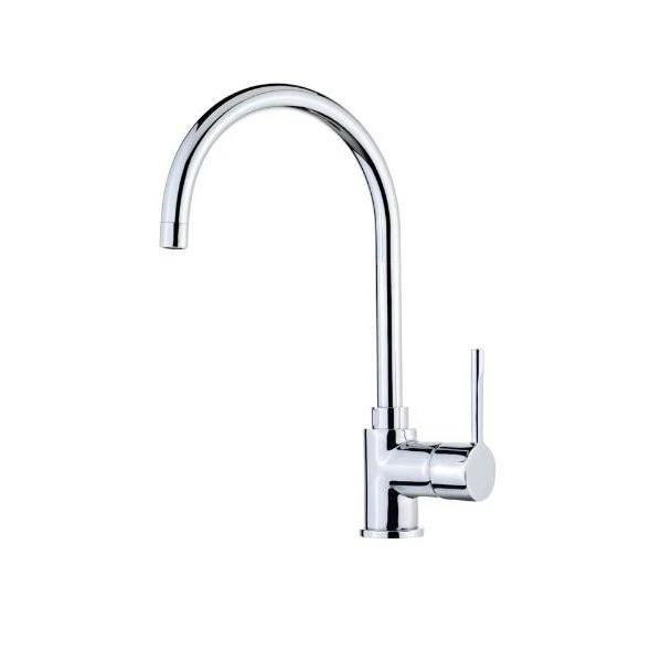 TEKA - Grifo de cocina monomando SP 995 en cromo con caño en forma de C y altura máxima de 34,1 cm para uso diario en fregaderos modernos, ideal para instalaciones y fontanería