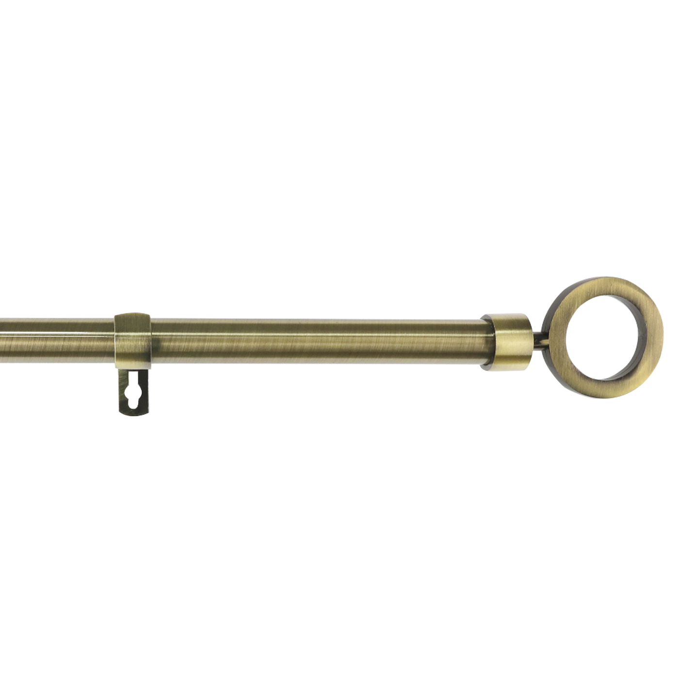 Barra Sencilla Forja Universal Extensible,Barra de Cortinas Decorativa Extensible de Acero ideal para Salón, Comedor, Habitación, Oficina- Aros