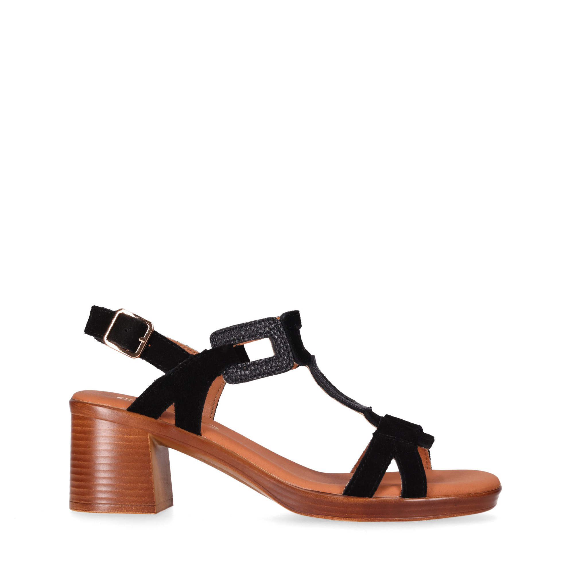 Chika10 Leather NEW GOTICA 13 Sandalia de TacÃ³n Negro/Black