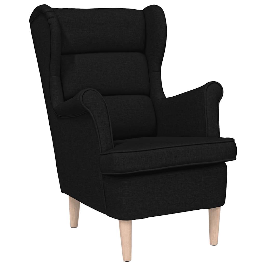 vidaXL Sillón de tela negro 74x84x100 cm