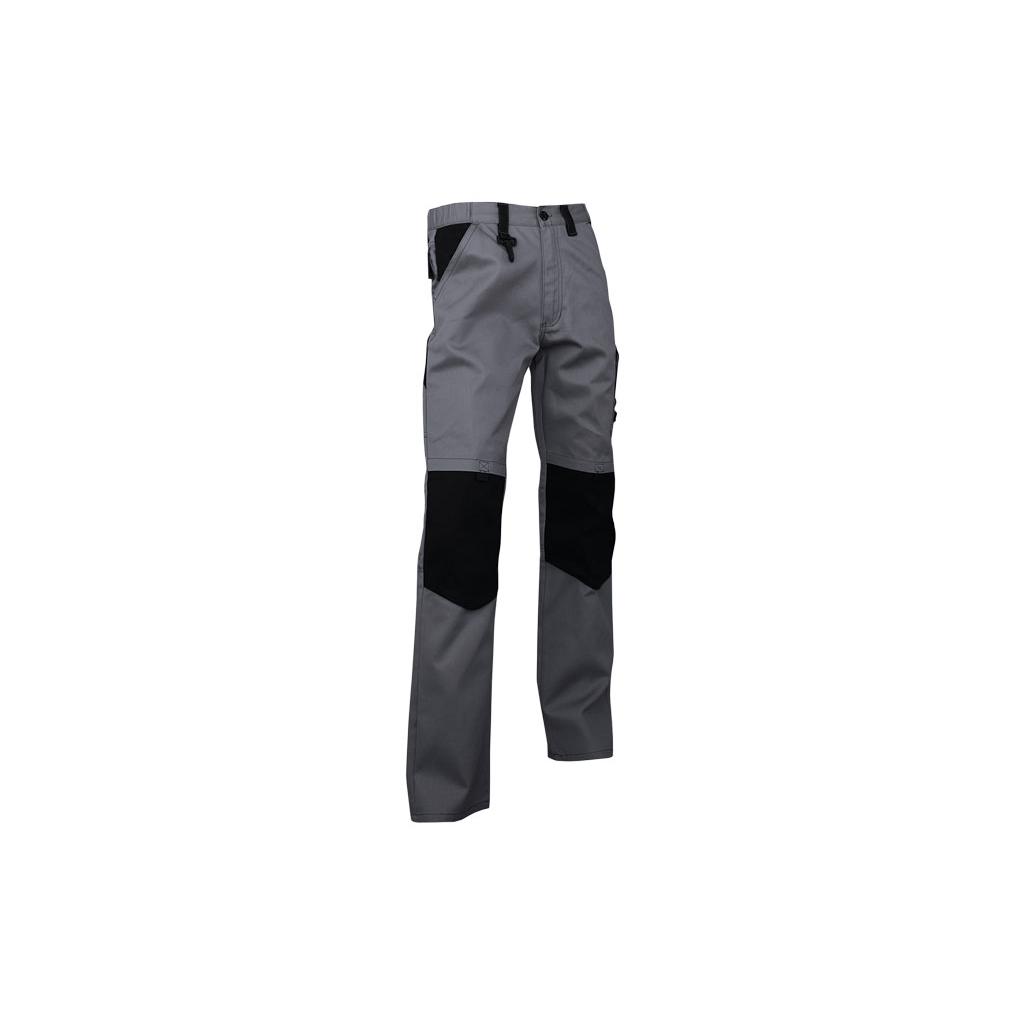 COFAN - Pantalón de Trabajo | Modelo Lenoir | Color Gris/Negro | Material 60% Algodón y 40% poliéster