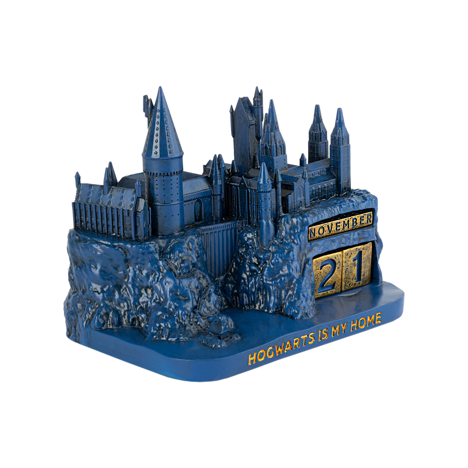 Calendario Perpetuo Harry Potter Castillo Hogwarts 3D - Figura Harry Potter Regalos │ Decoración Habitacion para niños y adultos (14,2x10cm)