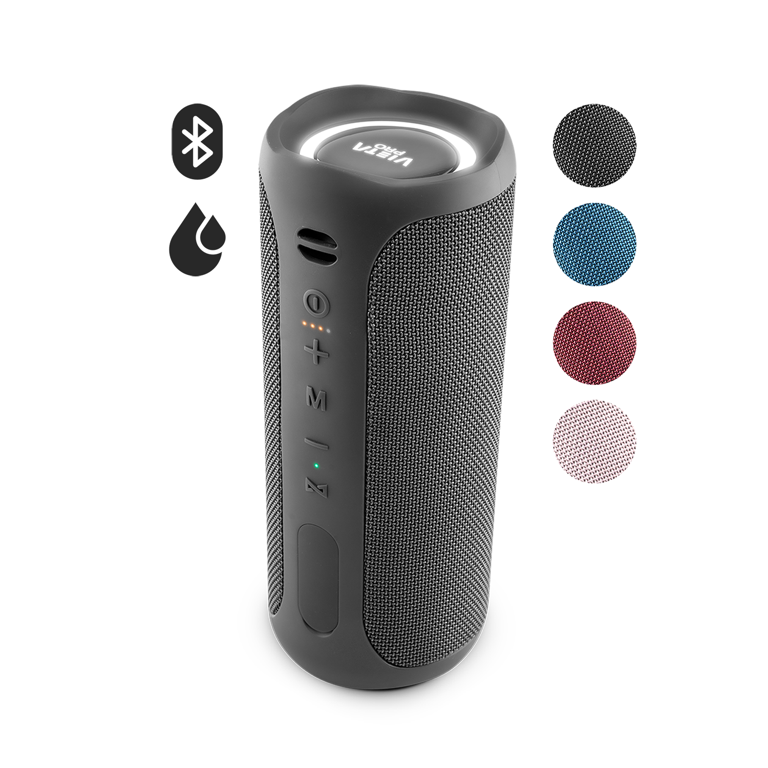 Auricular Diadema Way 2 de Vieta Pro, con Bluetooth 5.0, entrada Aux-in,  micrófono incluido, Radio Fm, Micro SD y batería de hasta 40 horas. Color  Granate. : : Electrónica
