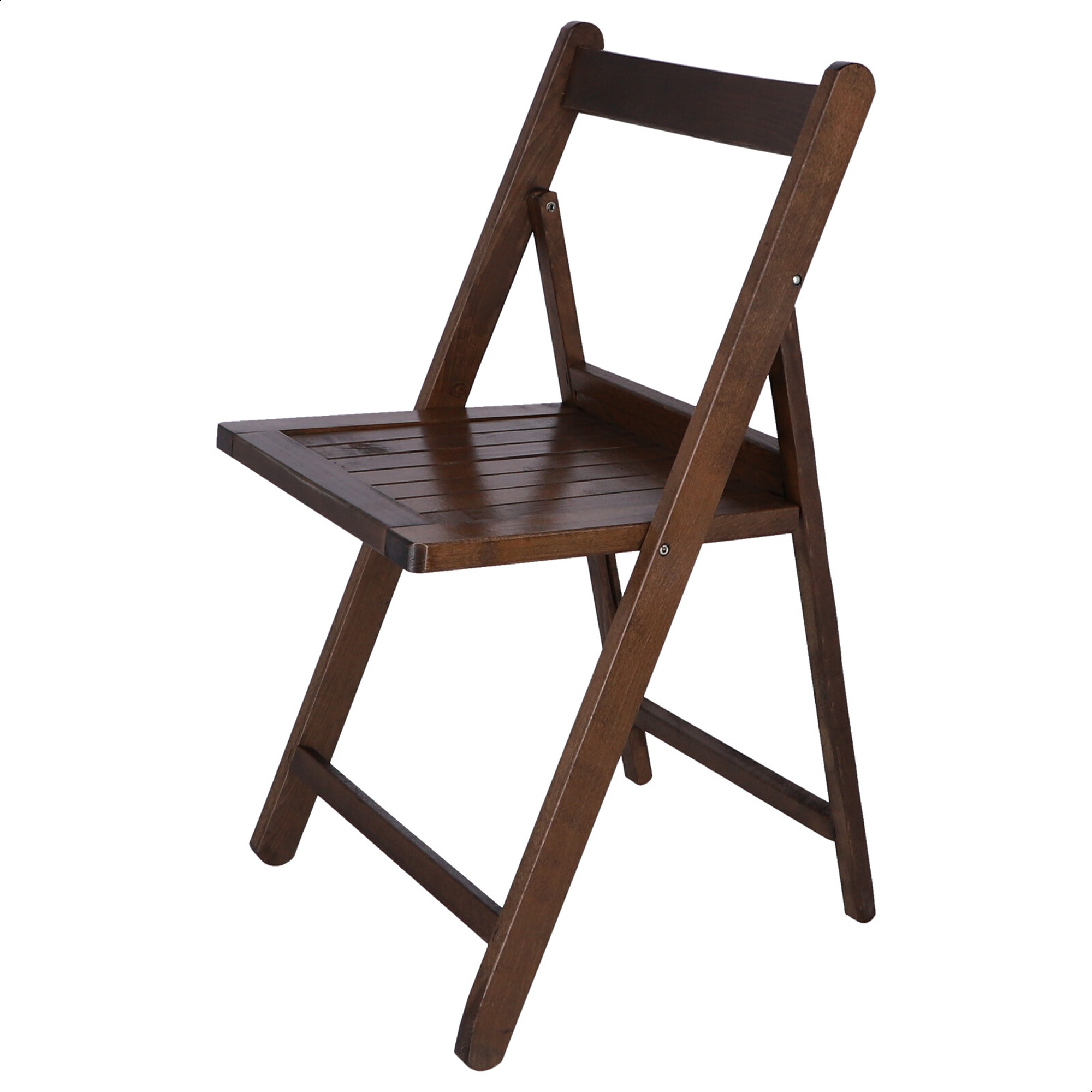 Wellhome Silla Plegable Norte en Madera de Haya Acabado Nogal 43x47x79 Cm