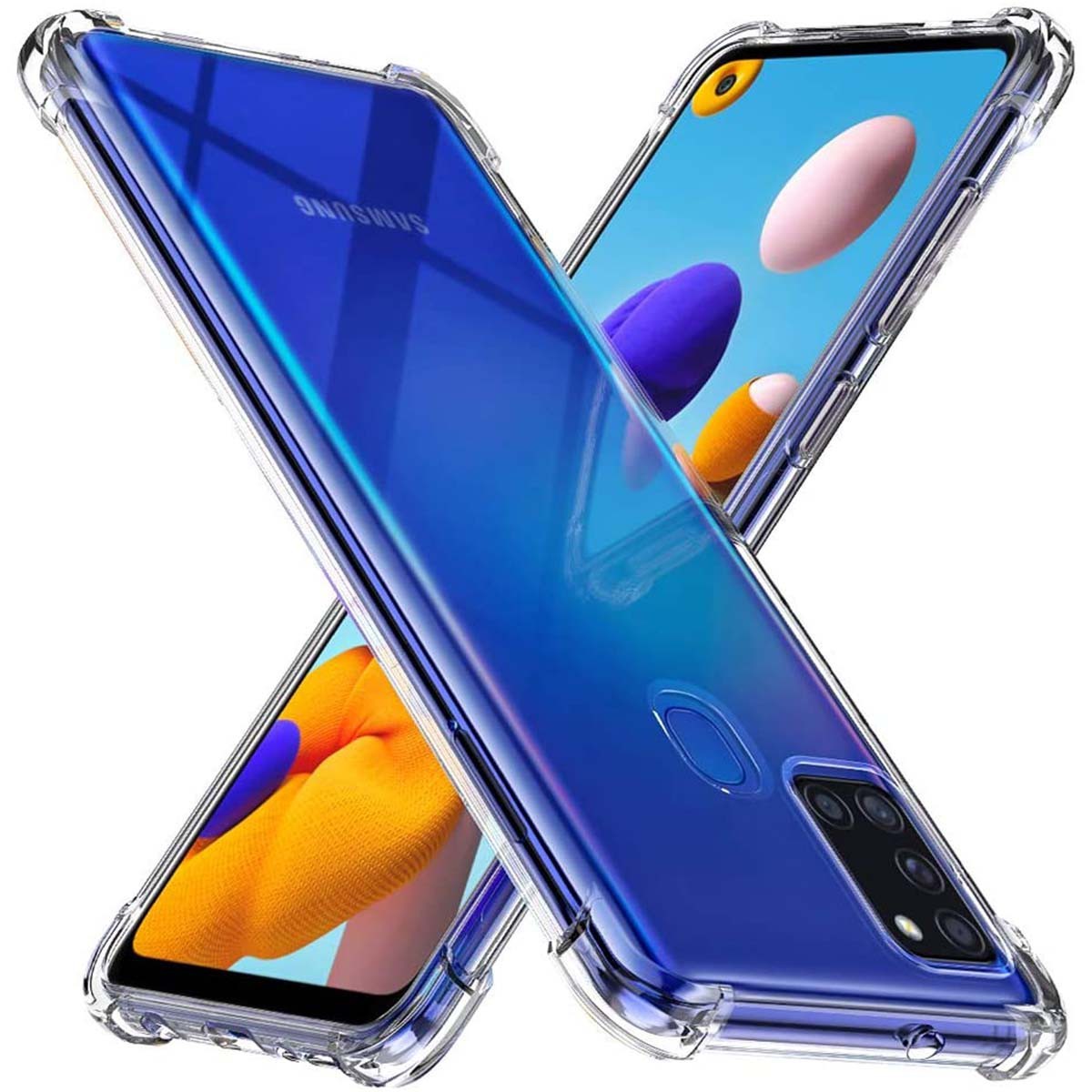Tumundosmartphone Funda Gel Tpu Anti-Shock Transparente para Samsung Galaxy A21s