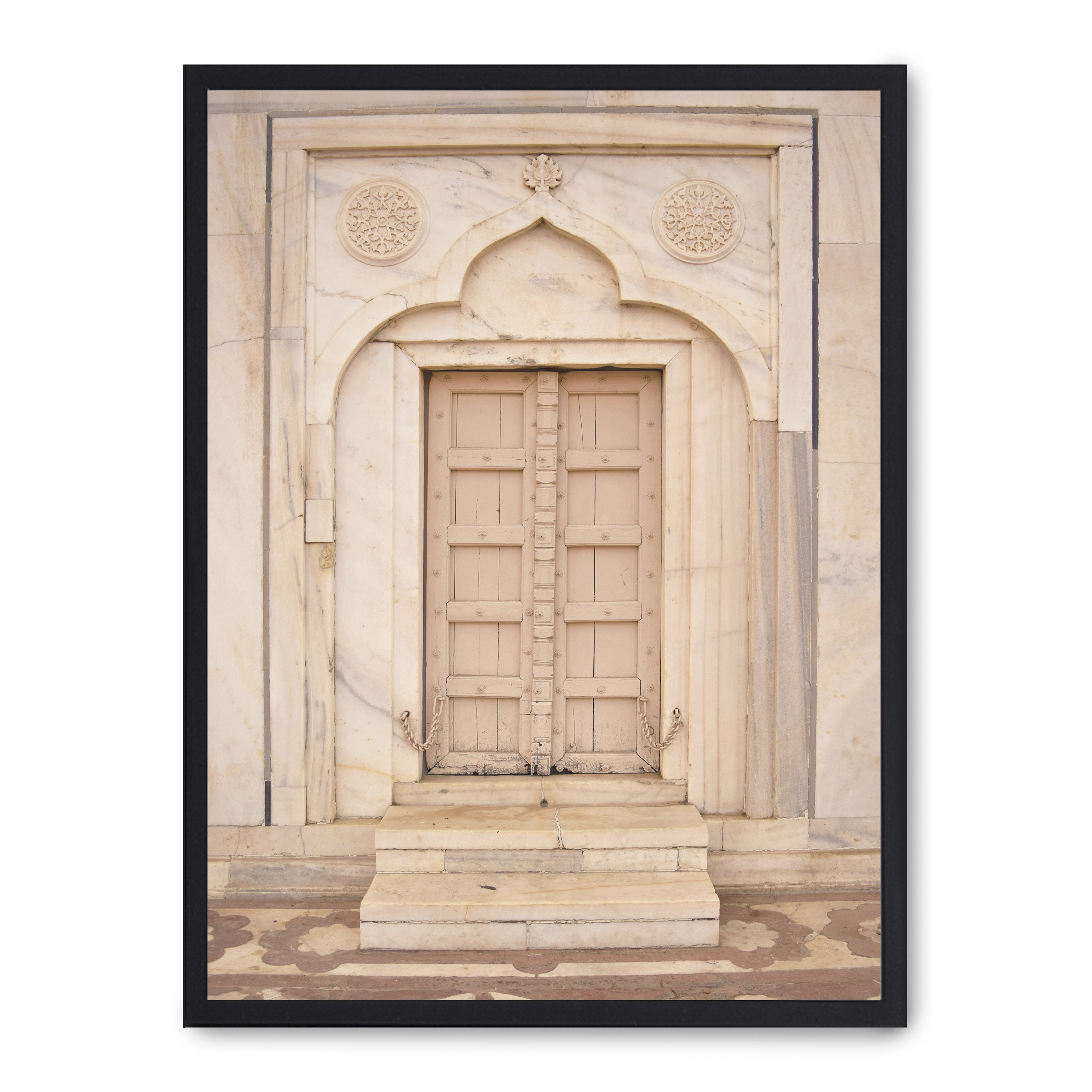 Cuadro a door to another world 30x40cm, Póster impreso en papel de primera calidad de 180gr, montado sobre marco de madera MDF acabado en negro., Arquitectura