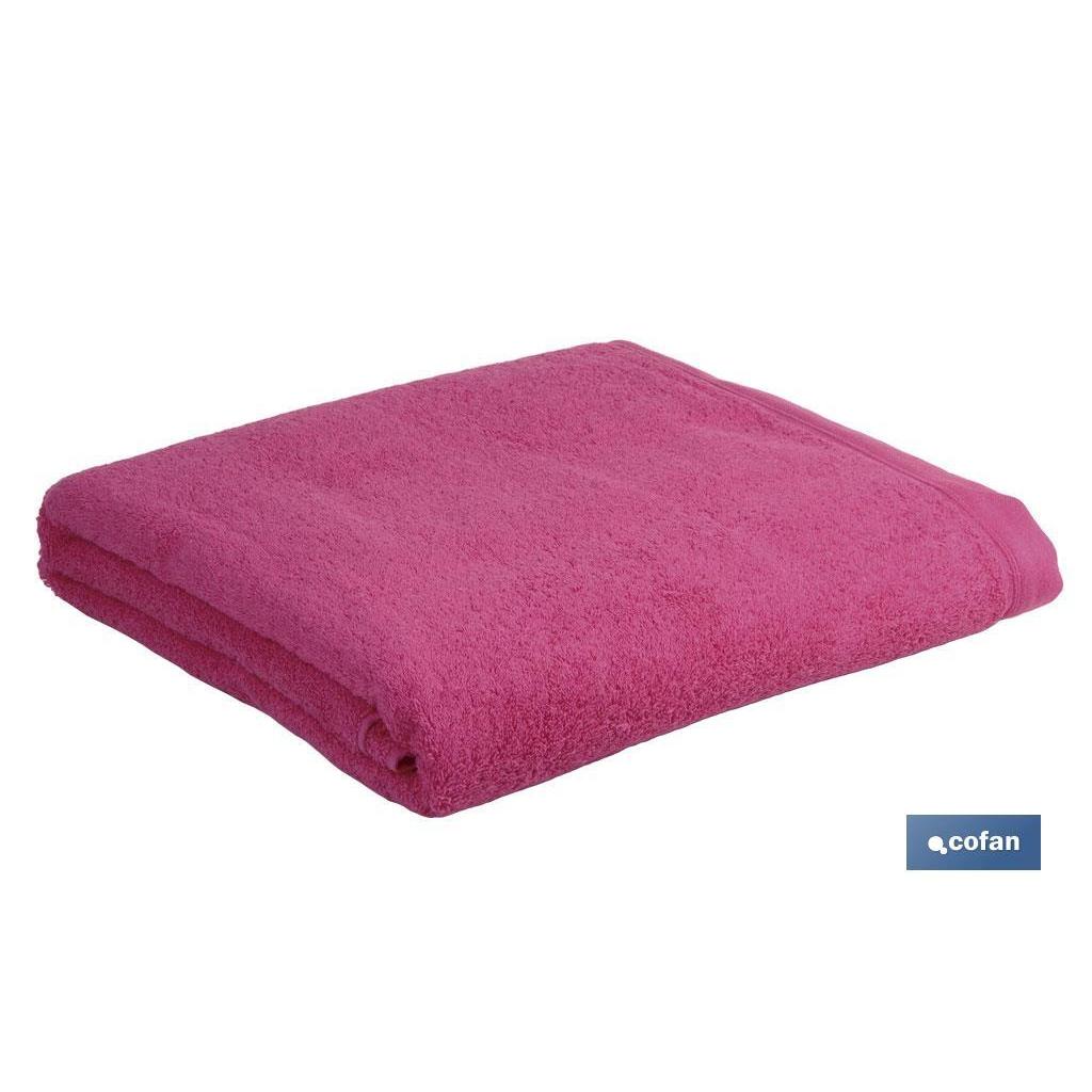 COFAN - Toalla de Baño | Color Fucsia | Modelo Primavera | 100 % Algodón | Gramaje 580 g/m² | Medidas 100 x 150 cm