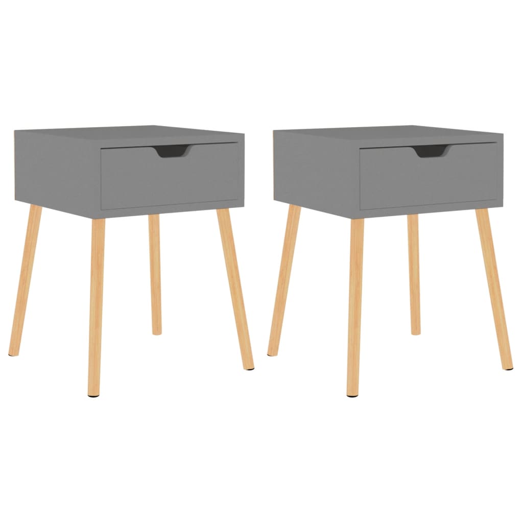 Vidaxl Mesitas de Noche 2 Unidades Madera Contrachapada 40x40x56 Cm