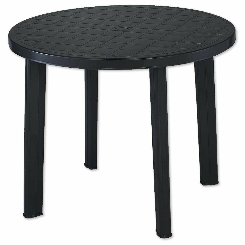 Mesa resina tondo antracita 90 cm