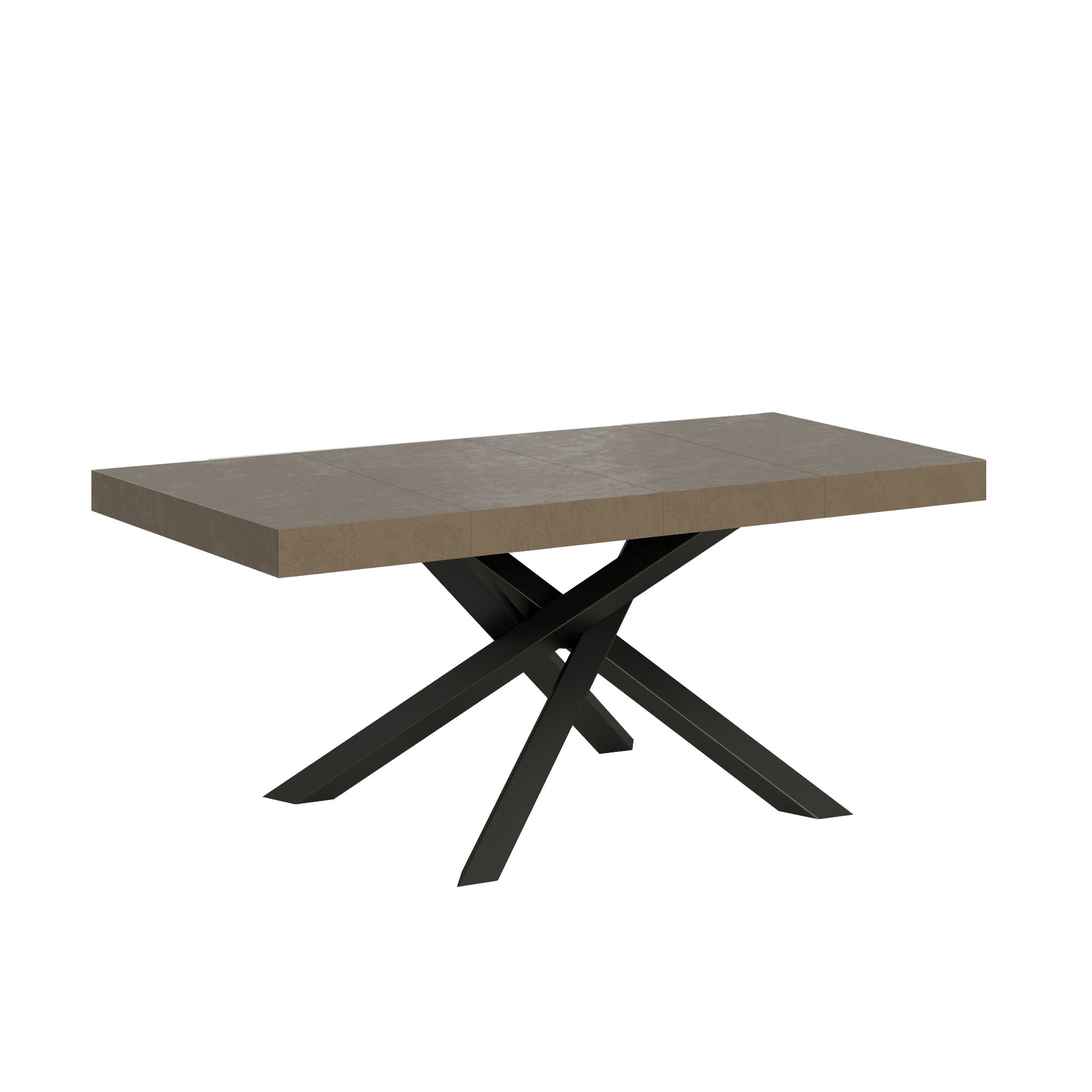 Mesa extensible Volantis Premium gris paloma 120/224x90 cm con patas antracita - Itamoby