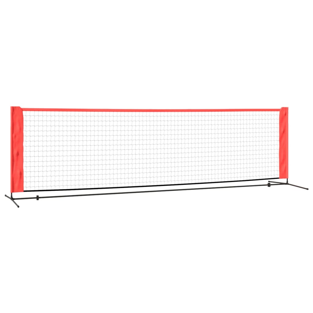 vidaXL Red de tenis poliéster negro y rojo red badminton Dimensiones 300 x 100 x 87 cm,  400 x 100 x 87 cm,  500 x 100 x 87 cm y mas