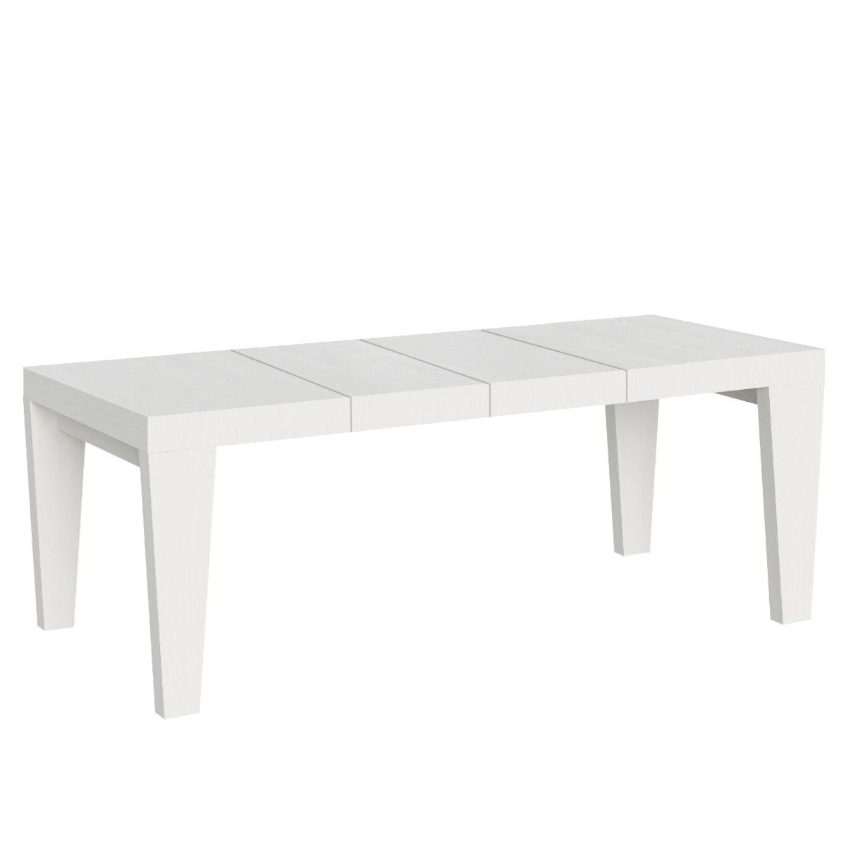 Mesa extensible 90x160/264 cm Spimbo Premium Fresno Blanco - Itamoby