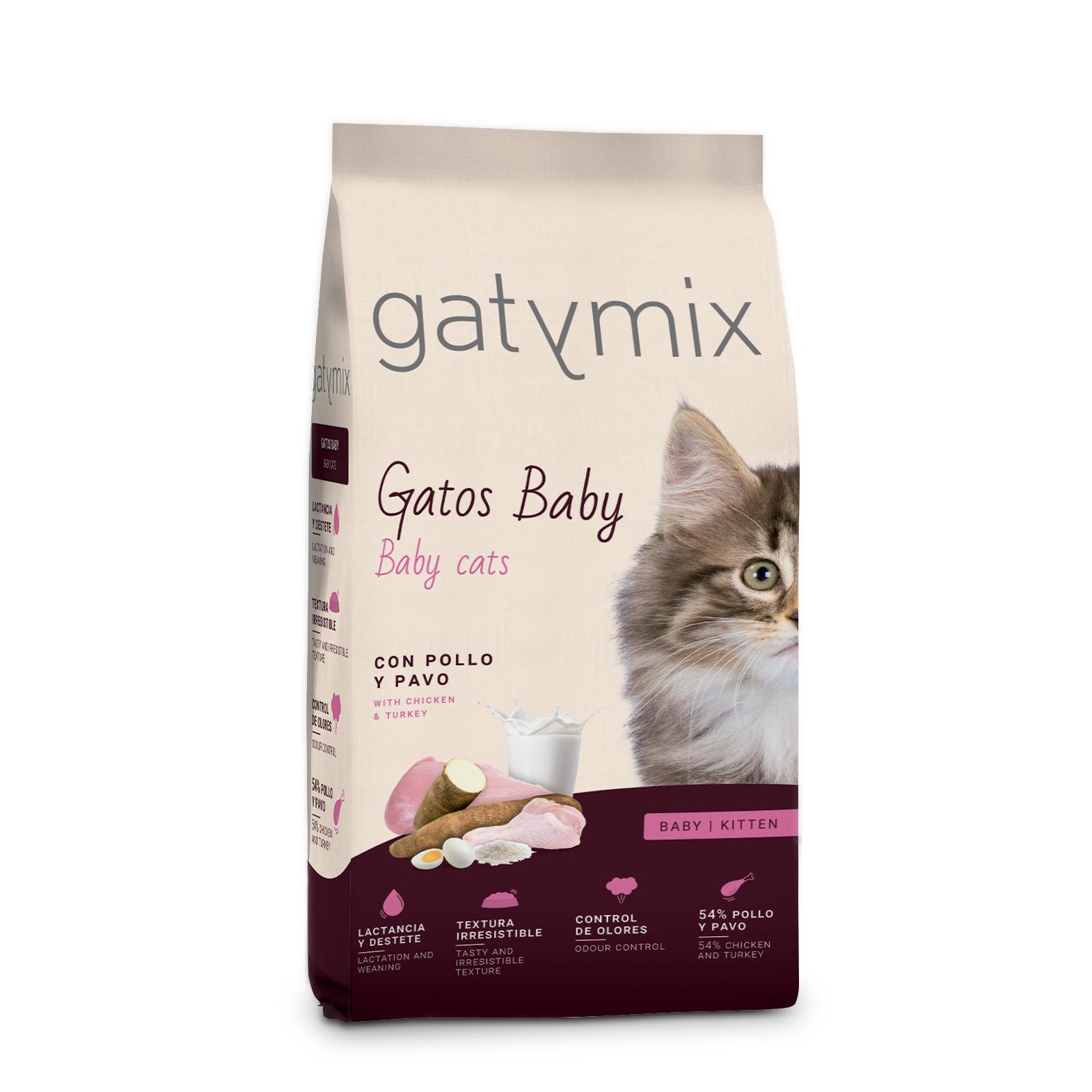 Dibaq Gatymix, pienso para gatos, Baby Kitten, pollo y pavo, 1,5 Kg