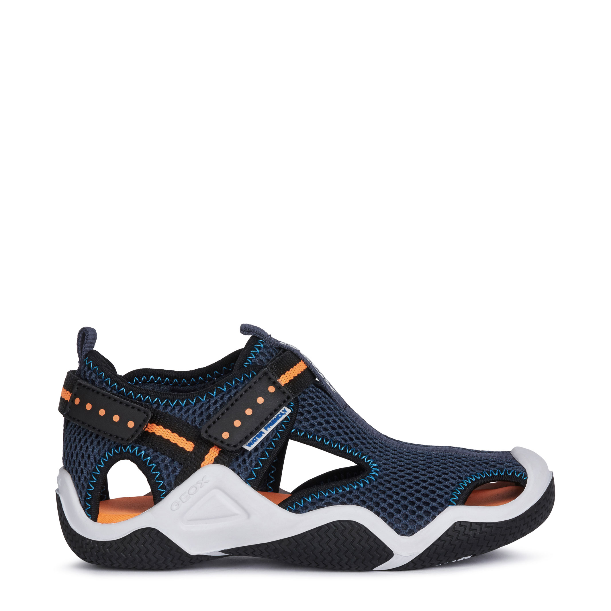 Geox Navy-Orangefluo shoes J1530A 00014-C4074 , para Niños