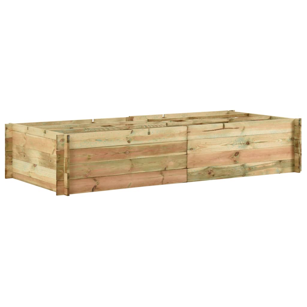 vidaXL Jardinera de verduras madera pino impregnada en dimensiones 120 x 120 cm/197 x 100 cm