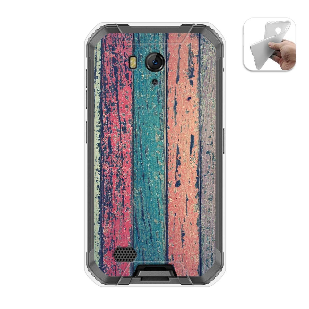 Tumundosmartphone Funda Gel Tpu para Ulefone Armor X6 diseño Madera 10 Dibujos