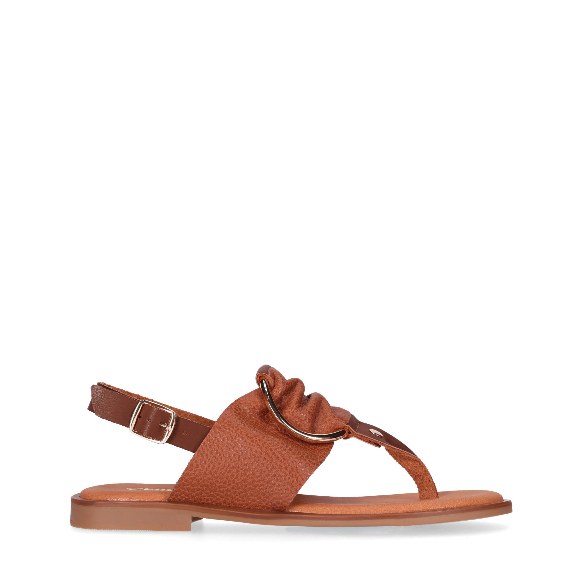 Chika10 Leather MUSAKA 22 Sandalias Planas Cuero/Tan