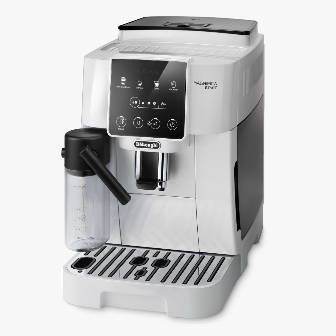 De'Longhi - Cafetera Superautomática Magnifica Start ECAM222.60.BG con Molinillo integrado, pantalla táctil y tecnología LatteCrema Hot. 15 bares de presión, capacidad 1,8L, 1450W.