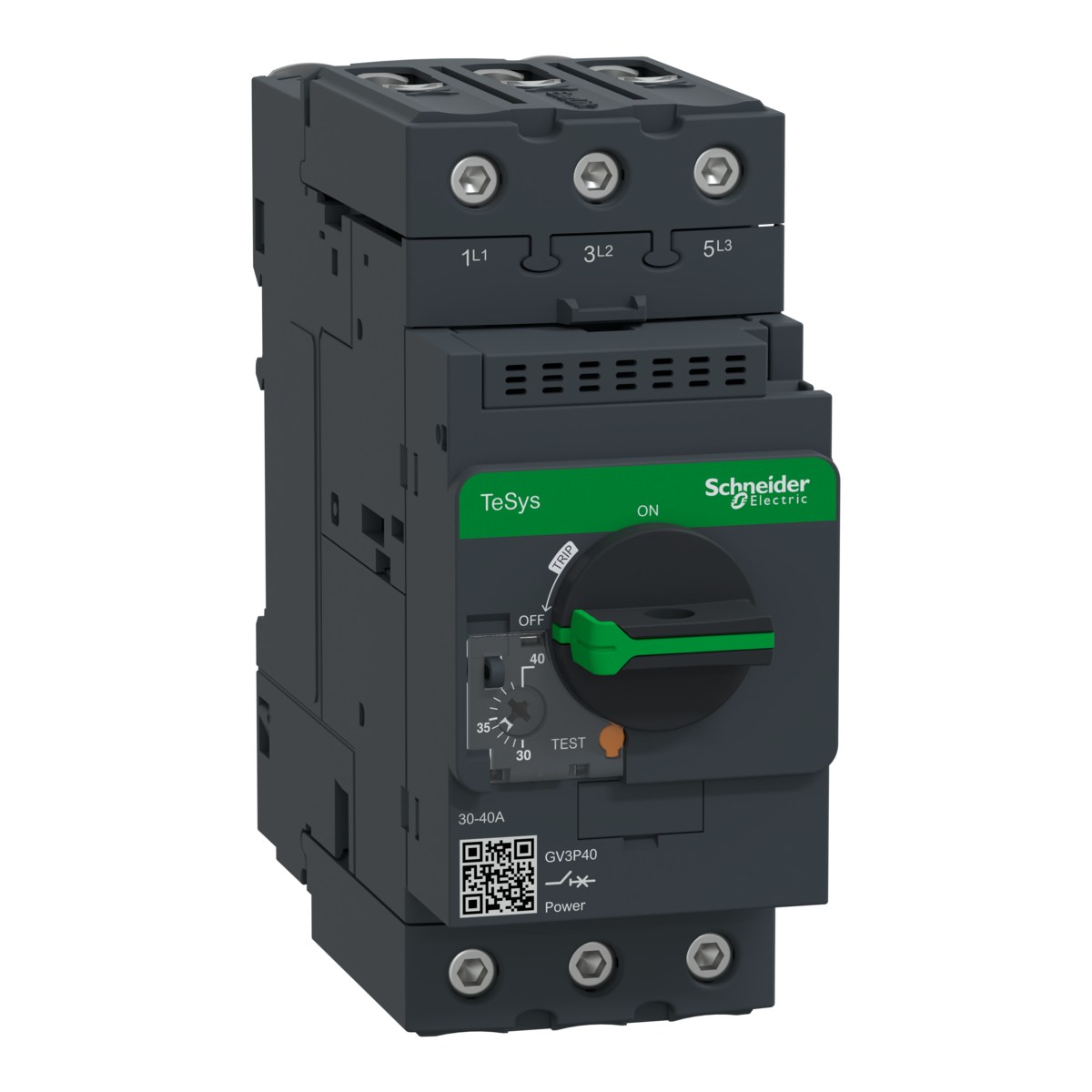 Disyuntor magnético de motor TeSys GV3L, accionamiento rotatorio, 40 A, terminales de caja