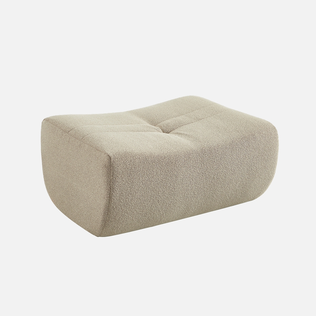 sweeek - Reposapiés para sillón Sokol de borreguito texturizado , Sokol borreguito , 88x70x35