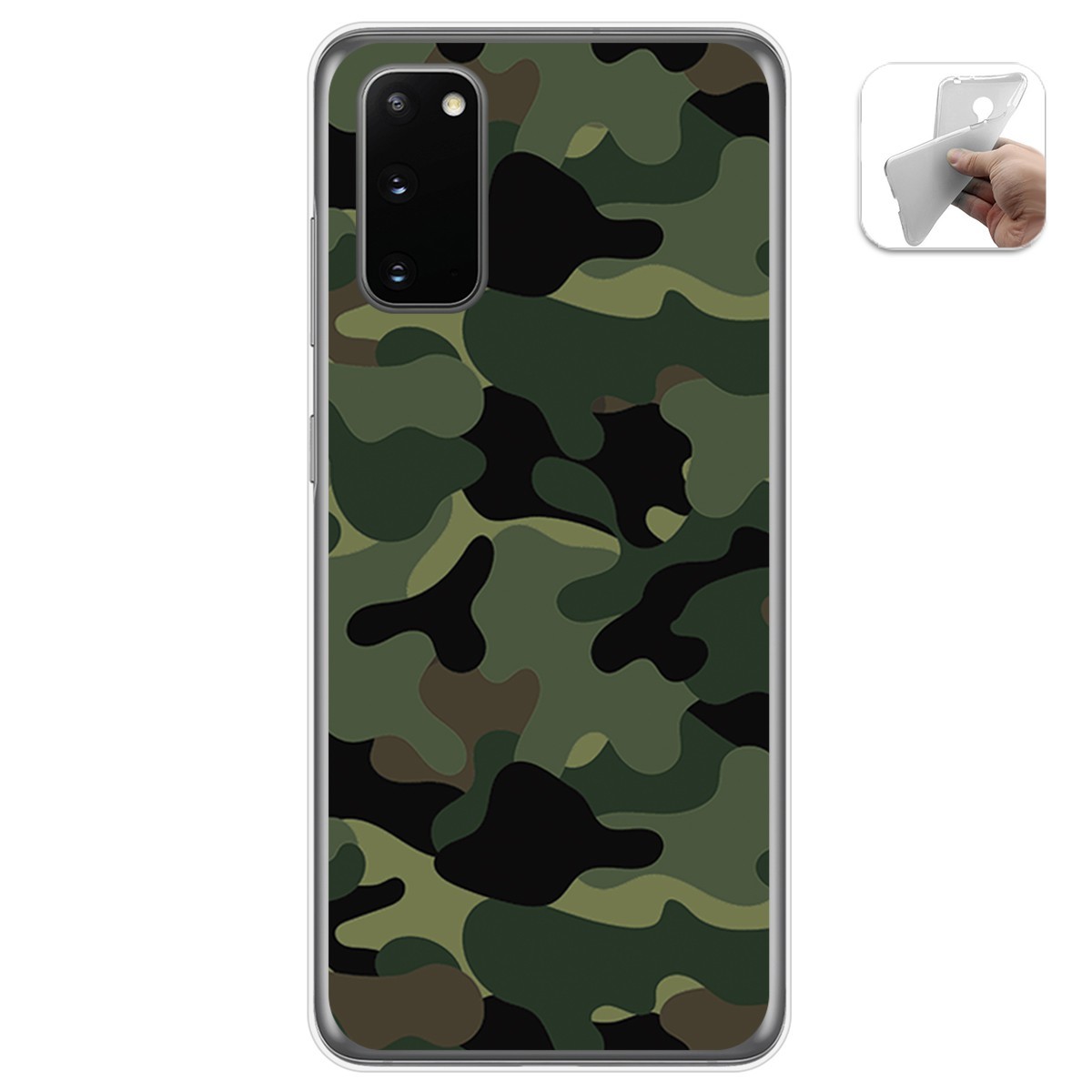 Tumundosmartphone Funda Gel Tpu para Samsung Galaxy A41 diseño Camuflaje Dibujos