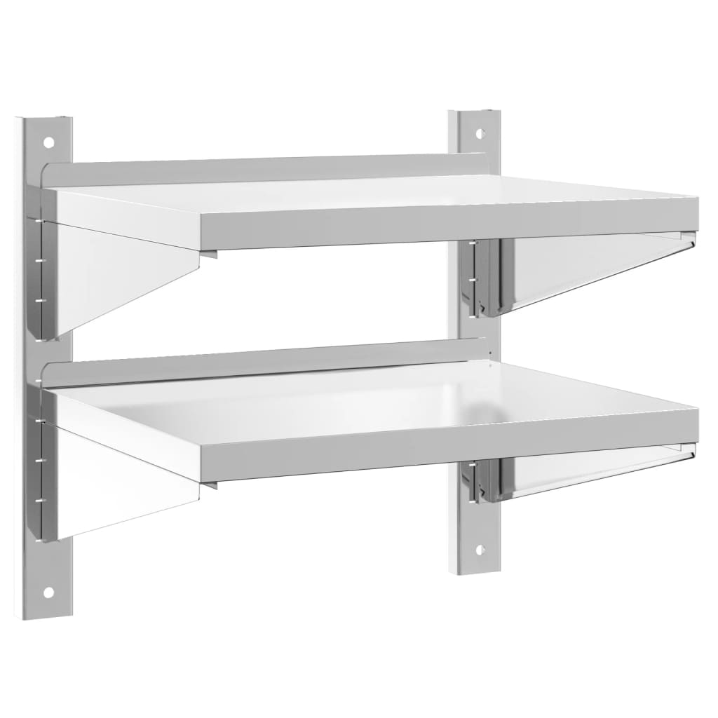 Vidaxl Estante Pared Acero Inoxidable Plateado 100x40x60cm