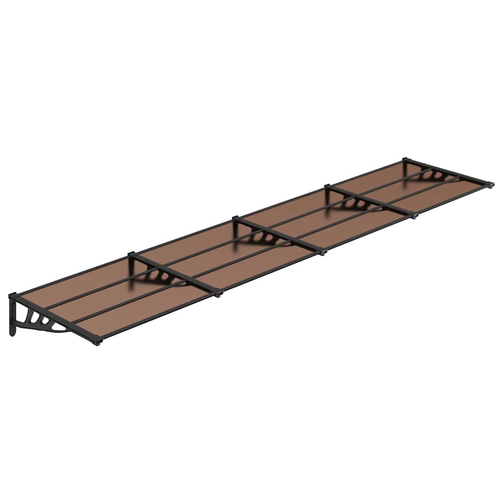 vidaXL Marquesina de puerta policarbonato negro 122x90 cm Multitalle